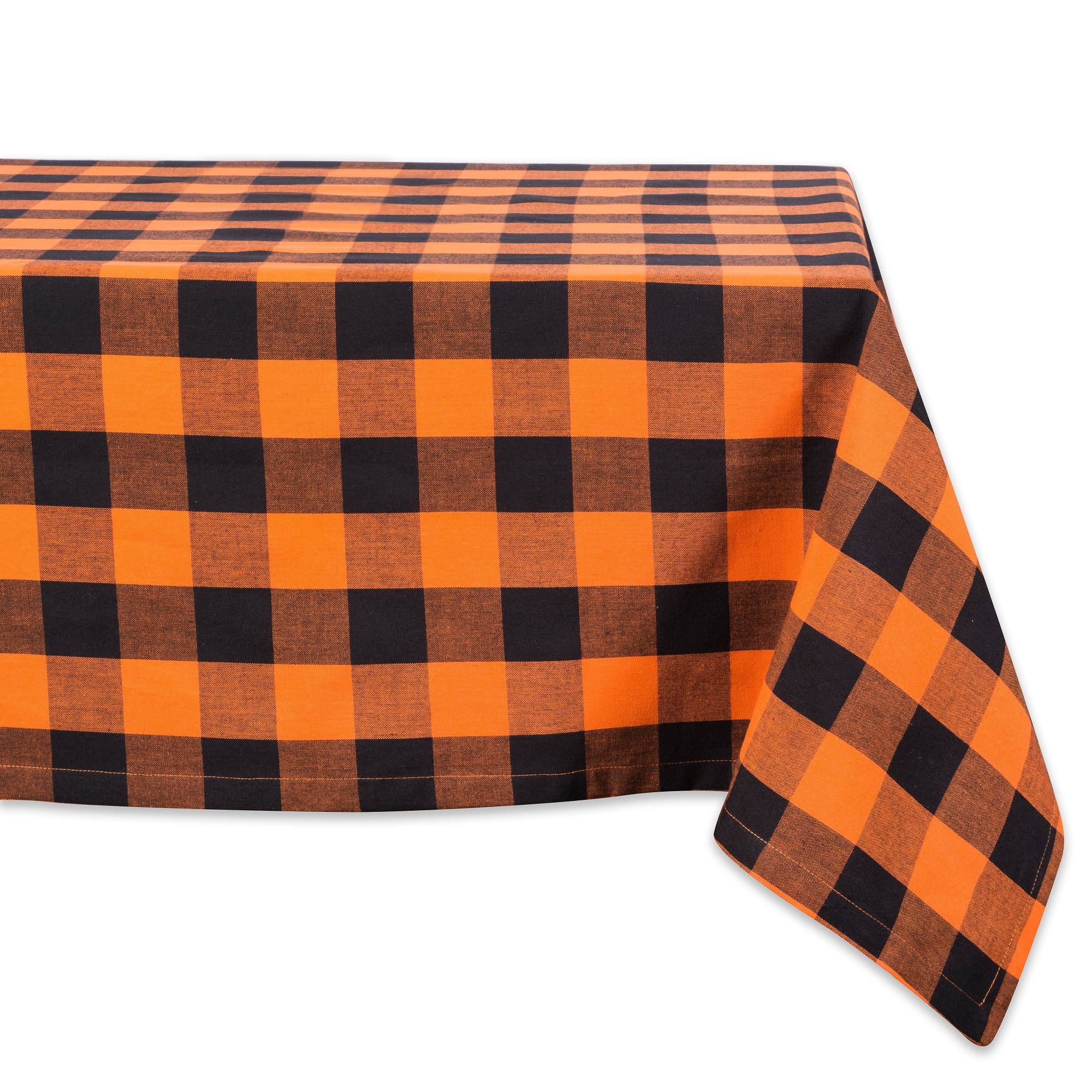 Orange Buffalo Checkered Pattern Rectangular Tablecloth 60