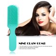 thumbnail image 3 of Ygjytge Peine De Nueve Garras, Cepillo De Masaje Para El Cuero Cabelludo, Peine Antiestático Para Peinar El Cabello (Verde) Ygjytge Para estrenar, 3 of 8