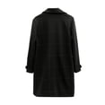 thumbnail image 5 of Roncen Women's Plaid Wool Blend Coat - Longline Notched Collar Winter Jacket with Button Front, 5 of 7