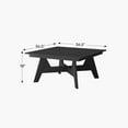 thumbnail image 3 of WestinTrends Avalon Modern Low Outdoor Patio Square HDPE Coffee Table, Black, 3 of 9
