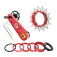 thumbnail image 2 of LOVIVER Chaîne de Vélo Dérailleur Arrière Vitesse Cyclisme Offres Kit Unique Conversion Vélo Rouge 15T, 2 of 8