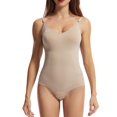 thumbnail image 2 of COMVALUE Seamless Tummy Control Hip Butt Lifter Shapewear Waist Trainer Bodysuit Women Clothing Full Body Shaper (Beige, XL), 2 of 7