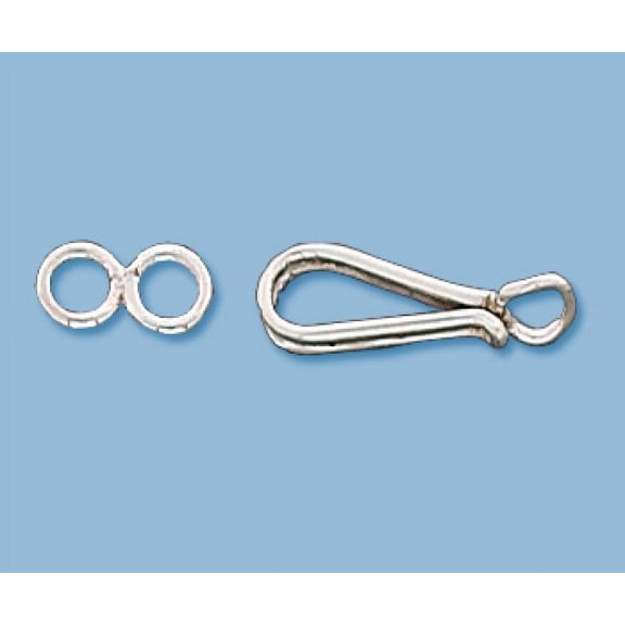 Sterling Silver Hook & Eye 21x4mm - Pack of 1