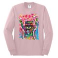 thumbnail image 3 of Dean Russo Cosmic Trash Panda Animal Lover Mens Long Sleeve Shirt, Light Pink, Medium, 3 of 6
