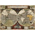 thumbnail image 2 of Hondius, Jodocus 14x11 Gold Ornate Wood Framed with Double Matting Museum Art Print Titled - Vera Totius Expeditionis Nauticae, 2 of 4