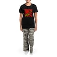 thumbnail image 4 of CafePress - Grunge Japan Sax Women's Dark Pajamas - Women's Short Sleeve Print T-Shirt and Pants Dark Cotton Pajama Set, 4 of 7