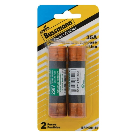 Bussmann 35 amps Non Current Fuse 2 pk - Total Qty: 1; Each Pack Qty: 2; Total Items Rec: 2