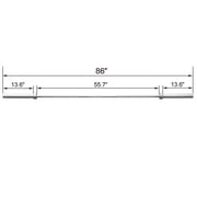 Renwick 7ft Chrome Olympic Barbell Bar, Silver