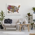 thumbnail image 2 of Stupell Industries United States Country Map Detailed Botanical State Flowers Graphic Art Gallery Wrapped Canvas Print Wall Art, Design by Valentina Harper, 2 of 7