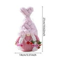 thumbnail image 3 of Swedish Gnome Scandinavian Tomte Elf Decorations Valentines Day Gnome Plush Valentines Day Gnome with LED Lights Holding love gift Valentine's Gifts for Women Men Her #Pink Large Not Emitting Light, 3 of 6