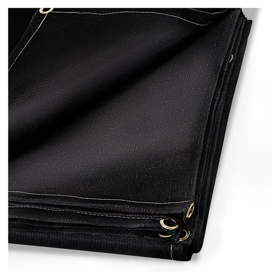 Welding Blanket 8x10 Ft Fiberglass Fireproof Blanket Welding Mat Black Thermal Resistant Blanket with Carry Bag for Welding, Fireplace, Campfire