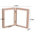 thumbnail image 3 of Marco de fotos plegable doble de madera PWPSG - Exhibición vertical de sobremesa de 4 x 6 pulgadas con vidrio HD. Elegante decoración para el hogar y una idea de regalo, amarillo., 3 of 6