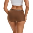 thumbnail image 4 of INNERSY Women's Cotton Mid-Rise Boxer Briefs Comfortable boyshort Underwear 4-Pack(XL,Neutral Pastel), 4 of 9