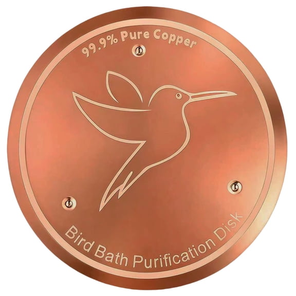 Bird Bath Copper Disk,99.99% Pure Copper 0.6mm Reinforced Thick A Universal Purification Fit for Outdoor Bird Baths,Universal Fit for Outdoor Birdbaths, Bowl,A Gift for Bird Lovers
