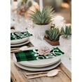 thumbnail image 5 of Lucky St. Patrick's Day Cloth Napkins Set of 8 Reusable Dinner Napkins, Green Four-leaf Grass Plaid Cocktail Napkin Washable Table Napkins for Wedding/Holiday Party/Baby Shower 20"x20", 5 of 7