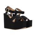 thumbnail image 1 of Sandalia De Plataforma Para Mujer Curry Negro Con Hebilla Platonia  CATALINA-03-NEGRO, 1 of 8