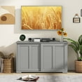 thumbnail image 2 of Costway Kitchen Storage Cabinet Sideboard Buffet Cupboard Wood Sliding Door Pantry Gray, 2 of 9