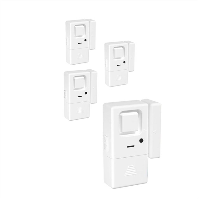Alarmas de Puerta y Ventana, Volumen Ajustable, Timbre/Alarma, Sensor de Alarma de Puerta y Ventana para Seguridad del Hogar, Seguridad para Niños, Paquete de 4