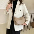 thumbnail image 4 of Stylago Crescents Shoulder Bags for Women Underarm Purses Mini Clutch Hobos Tote Handbag Zipper Closure Crossbody Bag Brown, 4 of 7