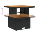 thumbnail image 5 of vidaXL 3 Piece Garden Dining Set with Cushions Black Poly Rattan, 5 of 5