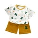 thumbnail image 5 of Odeerbi 3M-6Y Niños Trajes de Verano Estampado de Dinosaurios Camiseta de Algodón de Manga Corta Pantalones Cortos Conjunto de Dos Piezas Cintura Elástica, 5 of 5