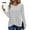 Gray, variant on DAFPZW Tunic Sweaters for Women Long Sleeve Shirts Crew Neck Tops with Buttons Fall Fashion Outfits Winter Clothing