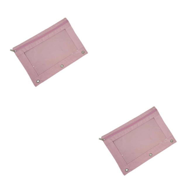 Decodeary Durable Pouch For Organizing Documents In Office Portable Zippered Pouch Light Pink 2Set