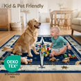 thumbnail image 4 of ODIKA 6'x9' Ultra-Soft Area Rug, Beachy Ocean Vintage Border Nautical Themed Bathroom Theme Vanity None Washable, Bare feet friendly, Silk-Touch for Guest Room, Bedroom, 4 of 7