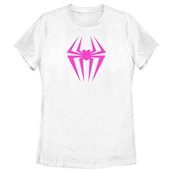 Women's Spider-Man: Across the Spider-Verse Spider-Gwen Logo Graphic Tee White Large