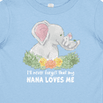 thumbnail image 4 of Inktastic I'll Never Forget That My Nana Loves Me with Cute Elephants Boys or Girls Baby T-Shirt, 4 of 5