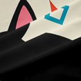 thumbnail image 5 of Manfei Mid Century Black Cat Blackout Curtains, Boho Rectangle Window Curtains Pack of 2 (38x45 Each), Cream Red Blue, 5 of 6