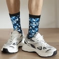 thumbnail image 6 of KLL Ice Blue Heart Print Cool Socks Men's Women's Crew Socks Funny Crazy Novelty Stockings, 6 of 6