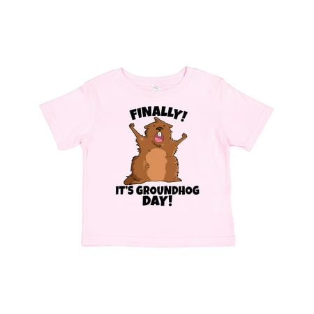 

Inktastic Finally It s Groundhog Day Boys or Girls Toddler T-Shirt