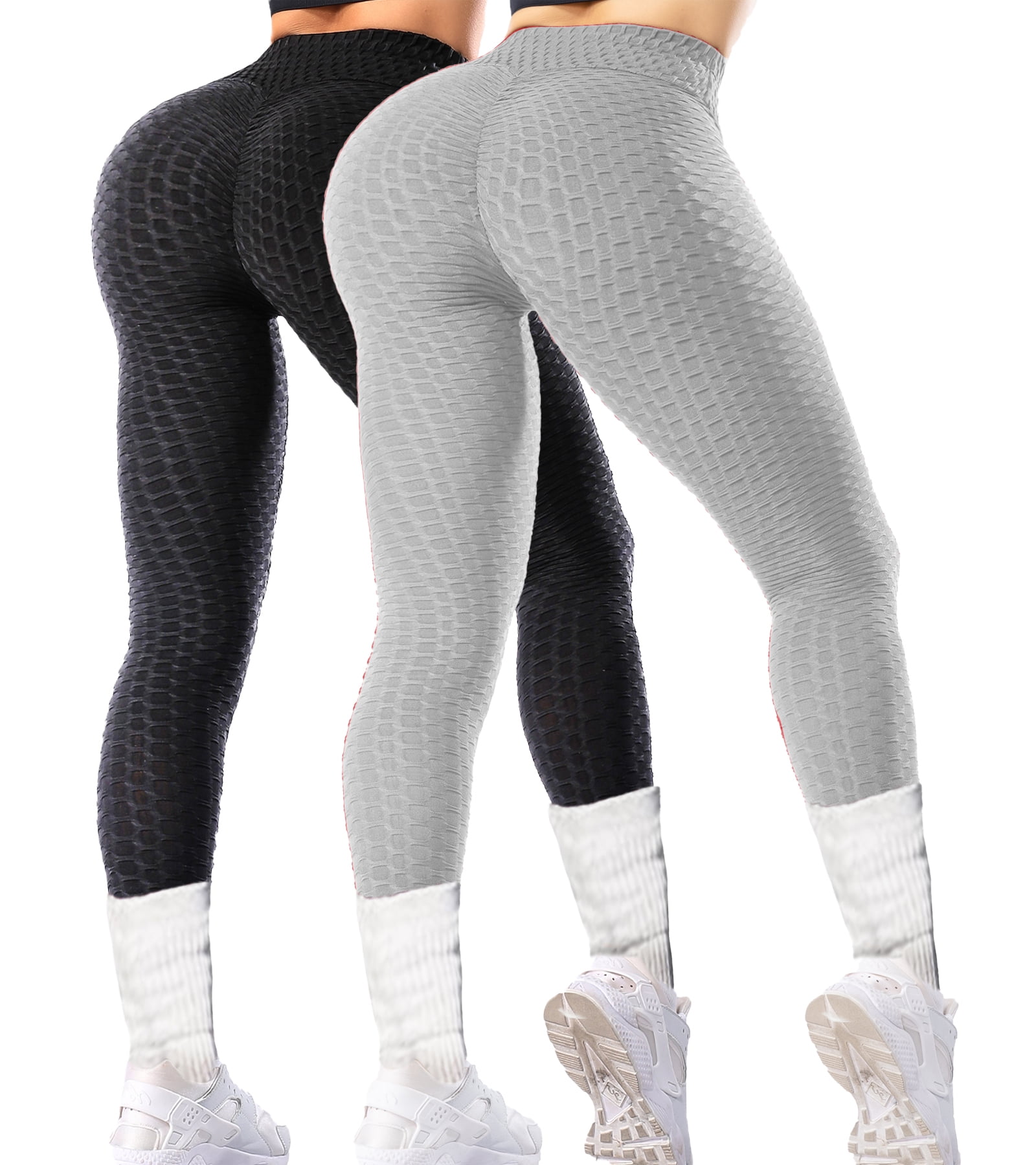 LALAMELON Leggings for Women 2 Pack High Waist Yoga Pants Ins Ruched Booty  Yoga Leggings