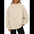 thumbnail image 3 of Sudaderas de Gran Tamaño para Mujer, Jersey de Cuello Alto, Sudaderas con Capucha de Larga, Tops, Conjuntos de Moda de Otoño, Ropa. Albaricoque S, 3 of 8