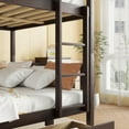 thumbnail image 6 of Full Over Full Bunk Bed, Rubber Wood Bunk Bed with 2 Drawers, Convertible into 2 Full Beds, Bed with Ladder and Guardrails, Espresso, 6 of 8
