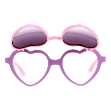 

1 Pair Heart Shape Up Sunglasses Kids Boys Girls Adorable Sun Glasses