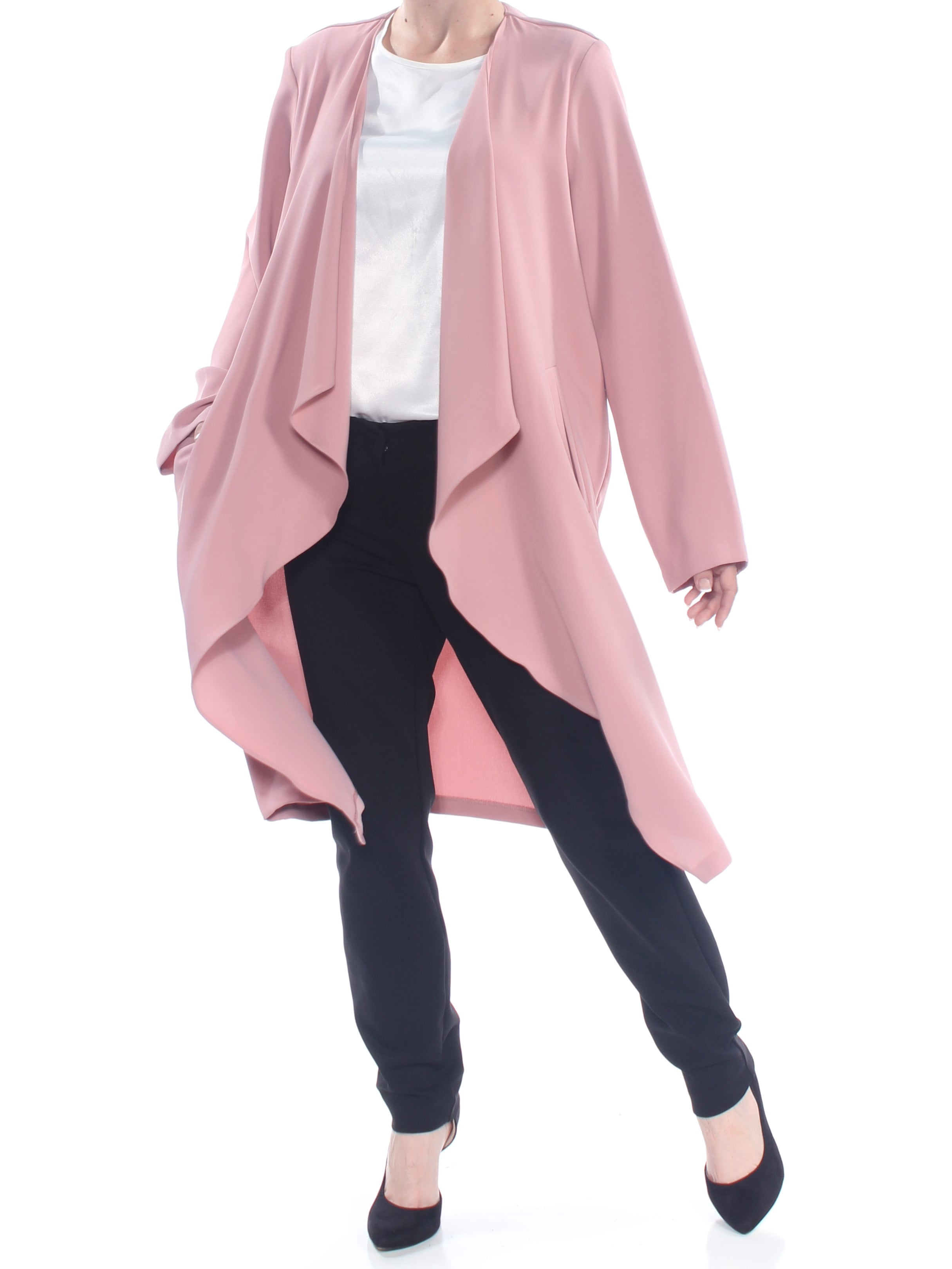 1194 Pink Open Cardigan Casual Sweater 