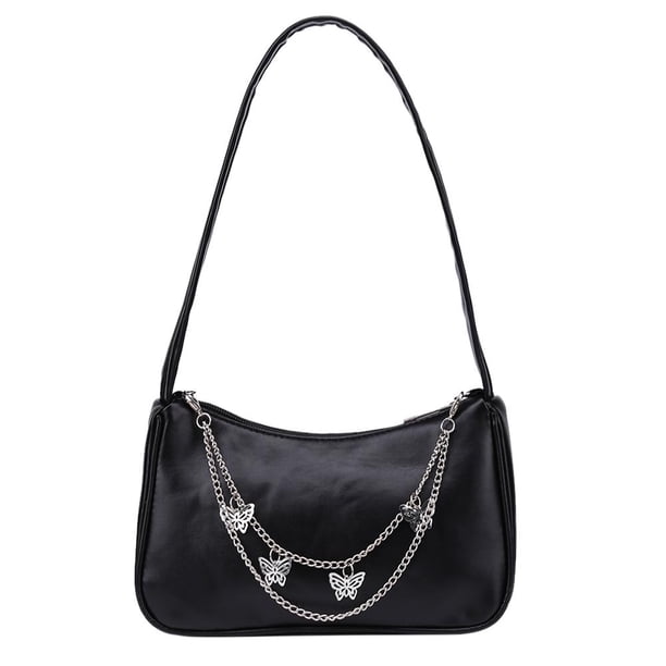 Bolso Hombro Informal para Mujer Con Cadena Mariposa PU Sencillo para Axila XCT034 Mariposa PU