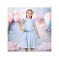 thumbnail image 4 of Sunny Fashion Girls Dress Light Gingham Plaid Waist Ruffle Cap Sleeve Party Summer 4 Years, 4 of 7