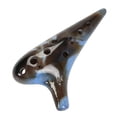 thumbnail image 4 of Ocarina de 12 agujeros, flauta de arcilla cerámica, instrumento musical profesional compacto con afinación en C , ideal como regalo para adultos y Azul, 4 of 8