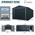 thumbnail image 3 of 10'x20' Plus Upgraded Metal Garage Shed with Double Front Doors & Side Entry Door, 3 of 8