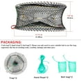 thumbnail image 5 of Drasry Large Crab Traps Three Entrances 2Pcs Portable Collapsible Fishing Bait Trap Cage Cast Net 17.7"x7.9", 5 of 6