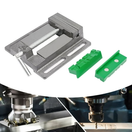 Dwellnix Modern 4 Inch Tools Drill Press Vise Metal Workbench Vice 2 Magnetic Vise Pads
