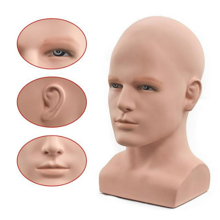 PVC Male Mannequin Head, Male Model Head Head Bust, Professional