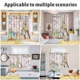 thumbnail image 5 of Pink Easter Bunny Kitchen Curtains Window Panels, Spring Easter Eggs Floral Buffalo Plaid Insulated Window Treatment Curtain, Grommet Curtains for Bedroom/Living Room/Bathroom, 2 Piece 52"Wx84"L, 5 of 8