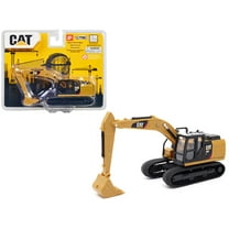 CAT Caterpillar 320F L Hydraulic Excavator Yellow and Black 1/64 Diecast Model by Diecast Masters