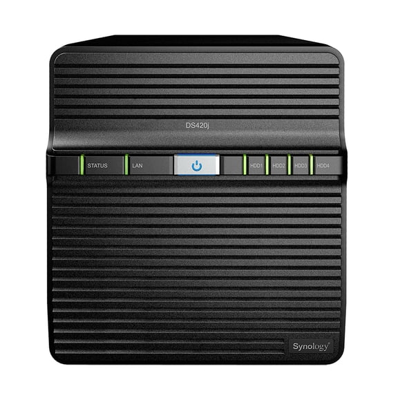 Synology DiskStation DS420j NAS Server with 1.4GHz CPU, 1GB Memory, 8TB HDD Storage, 1 x 1GbE LAN Port, DSM Operating System