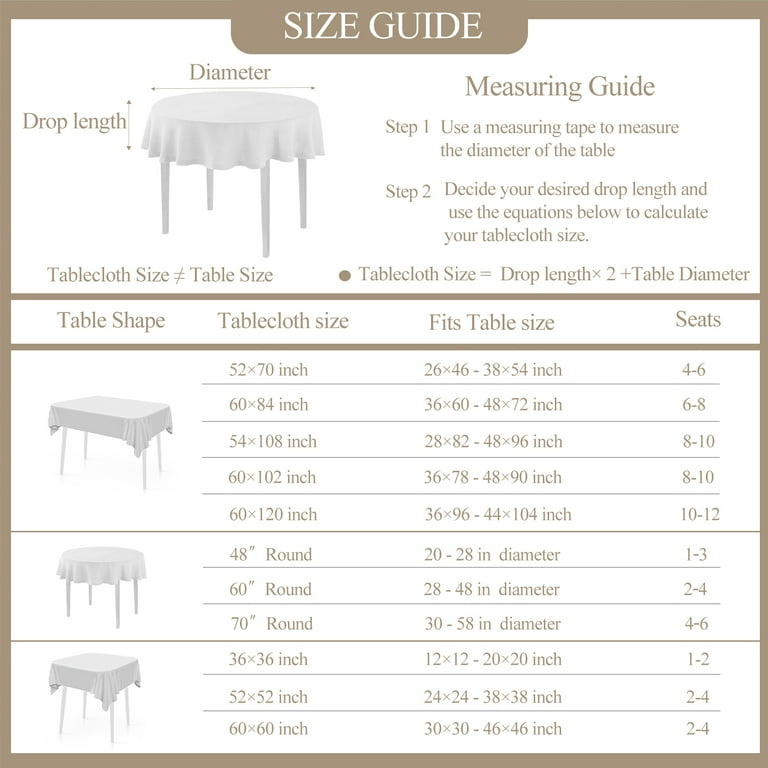 Inosoo Faux Linen Square Tablecloth, 36x36 In, White photo 7