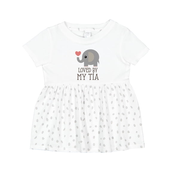 Inktastic Tia Loves Me Baby Elephant Girls Baby Dress